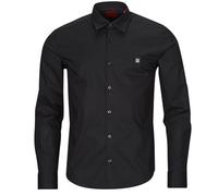 HUGO Camisa manga larga Ermo in Negro EU S