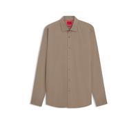 HUGO Camisa modern fit en popelín de algodón y planchado fácil - StyleValerio, 50519812 Marrón 41