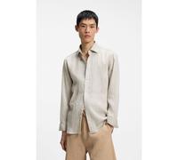 HUGO Camisa modern fit en sirsaca a rayas - StyleValerio, 50566499 Rayas beige 41
