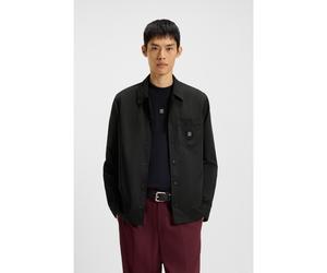 HUGO Camisa oversize fit con insignia de logo apilado - StyleEnaso, 50549736 Negro XS