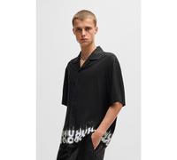 HUGO Camisa oversize fit con logos ahumados estampados en el dobladillo - StyleEspino, 50534254 Negro S