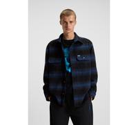 HUGO Camisa oversize fit con rayas de efecto sombreado - StyleEbolt, 50549801 Azul oscuro M