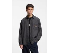 HUGO Camisa oversize fit de algodón a cuadros príncipe de Gales - StyleEbalto_1, 50570737 Gris estampado M