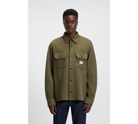 HUGO Camisa oversize fit de algodón con estructura - StyleEkynone, 50534184 Oliva M