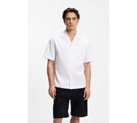 HUGO Camisa oversize fit de algodón estructurado - StyleExolino, 50560633 Blanco S