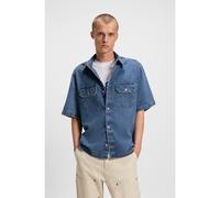 HUGO Camisa oversize fit de denim azul con costuras en contraste - StyleEkyno, 50545213 Azul oscuro XL