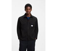 HUGO Camisa oversize fit en algodón con bolsillos con solapa en el pecho - StyleEkynone_1, 50570729 Negro M