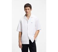 HUGO Camisa oversize fit en algodón con tacto de papel - StyleEspino, 50560580 Blanco XXL