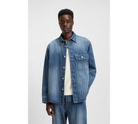 HUGO Camisa oversize fit en denim azul a rayas - StyleEbolt, 50545224 Rayas blancas S
