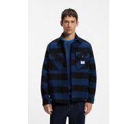 HUGO Camisa oversize fit en franela de algodón a cuadros búfalo - StyleEbolt_1, 50570752 Azul estampado M