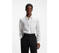 HUGO Camisa oversize fit en lona a rayas - StyleErillo, 50566290 Rayas blancas XXL