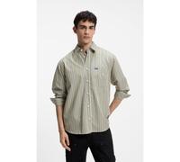 HUGO Camisa oversize fit en popelín de algodón a rayas - StyleEbalto_1, 50572451 Beige estampado L