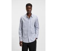 HUGO Camisa oversize fit en popelín de algodón a rayas - StyleErillo, 50545372 Rayas azules S