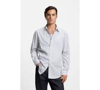 HUGO Camisa oversize fit en popelín de algodón a rayas - StyleErillo, 50555776 Rayas azules L