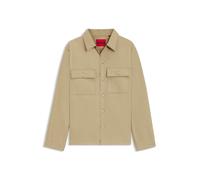 HUGO Camisa oversize fit en sarga de algodón - StyleEpoldo, 50545383 Beige XS