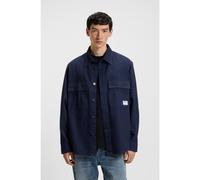 HUGO Camisa oversize fit en tejido antidesgarros con estructura y aspecto denim - StyleEbargo, 50549582 Azul oscuro XXL