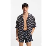 HUGO Camisa relaxed fit con estampado de flores - StyleBEACH SHIRT RELAXED, 50540065 Azul oscuro S