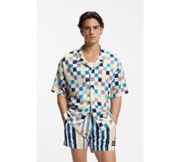 HUGO Camisa relaxed fit con estampado de flores - StyleBEACH SHIRT RELAXED, 50540065 Cal M