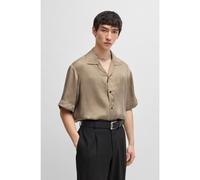 HUGO Camisa relaxed fit de sarga brillante - StyleEspino, 50539342 Marrón XXL
