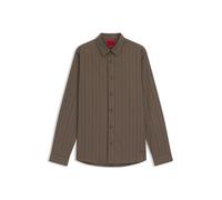 HUGO Camisa relaxed fit en franela de algodón cepillado - StyleEmero, 50549740 Gris S