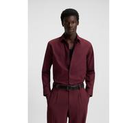 HUGO Camisa relaxed fit en franela de algodón cepillado - StyleEmero, 50549740 Rojo oscuro XXL