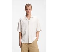 HUGO Camisa relaxed fit en jacquard de rizo de algodón - StyleEligino, 50561300 Blanco M