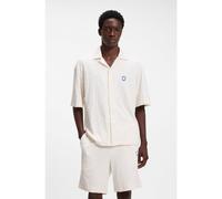 HUGO Camisa relaxed fit en jacquard de rizo de algodón - StyleEligino, 50561300 Natural L