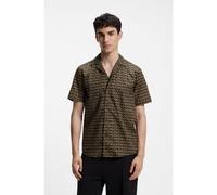 HUGO Camisa relaxed fit en lona de algodón estampado - StyleEllino, 50566558 Beige estampado S