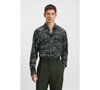 HUGO Camisa relaxed fit en popelín con estampado abstracto - StyleEmero, 50545358 Verde estampado XXL