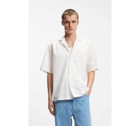 HUGO Camisa relaxed fit en popelín de algodón estampado - StyleEligino, 50560698 Rayas blancas M