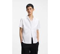 HUGO Camisa relaxed fit en popelín de algodón - StyleEllino, 50560584 Blanco XS