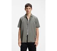 HUGO Camisa relaxed fit en popelín de algodón - StyleEllino, 50560584 Gris oscuro S
