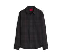 HUGO Camisa relaxed fit en sarga de algodón a cuadros príncipe de Gales - StyleEgrin, 50570476 Marrón estampado XXL