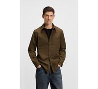 HUGO Camisa relaxed fit en sarga suave con cuello Kent - StyleEgrin, 50541392 Caqui XXL