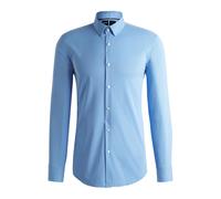 Hugo- Camisa Slim Fit a Rayas Alto Rendimiento- Shirts- Hombre- Azul- 4XL- Camisa Slim Fit a Rayas Alto Rendimiento