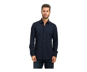Hugo- Camisa Slim Fit Cuello Kent Azul- Shirts- Hombre- Azul- XL- Camisa Slim Fit Cuello Kent Azul