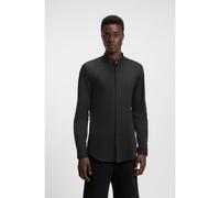 HUGO Camisa slim fit de algodón elástico con cuello mao - StyleKaleb, 50544949 Negro 41