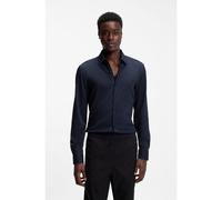 HUGO Camisa slim fit de sarga elástica - StyleKenno, 50551242 Azul oscuro 43