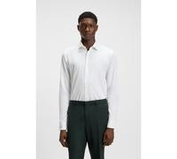 HUGO Camisa slim fit en algodón con estampado de espiga - StyleKenno, 50545013 Blanco 45