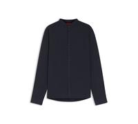 HUGO Camisa slim fit en lona de lino - StyleElvory, 50490740 Azul oscuro S