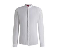 HUGO Camisa slim fit en lona de lino - StyleElvory, 50490740 Blanco XS