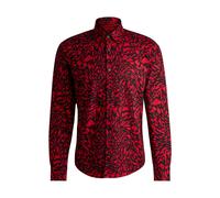 HUGO Camisa slim fit en popelín de algodón estampado - StyleErmo, 50520097 Rojo XL