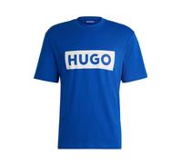 HUGO Camiseta 'Nico' azul oscuro / blanco S azul oscuro / blanco