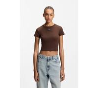 HUGO Camiseta corta slim fit de algodón elástico - StyleBaby Tee_B, 50510749 Marrón S