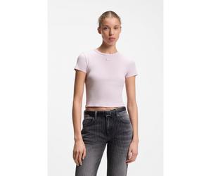 HUGO Camiseta corta slim fit de algodón elástico - StyleBaby Tee_B, 50510749 Rosa claro L