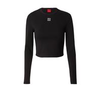 HUGO Camiseta 'Dafilomena_3' negro / blanco, Talla M