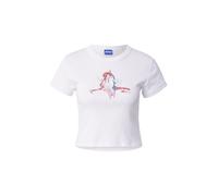 HUGO Camiseta 'Dalia' azul / naranja / rosa / blanco, Talla M