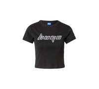 HUGO Camiseta 'Dalia' gris moteado / negro / blanco, Talla M