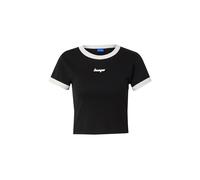 HUGO Camiseta 'Dalia' negro / blanco, Talla XL
