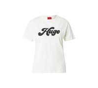 HUGO Camiseta 'Damacia_4' negro / blanco, Talla L